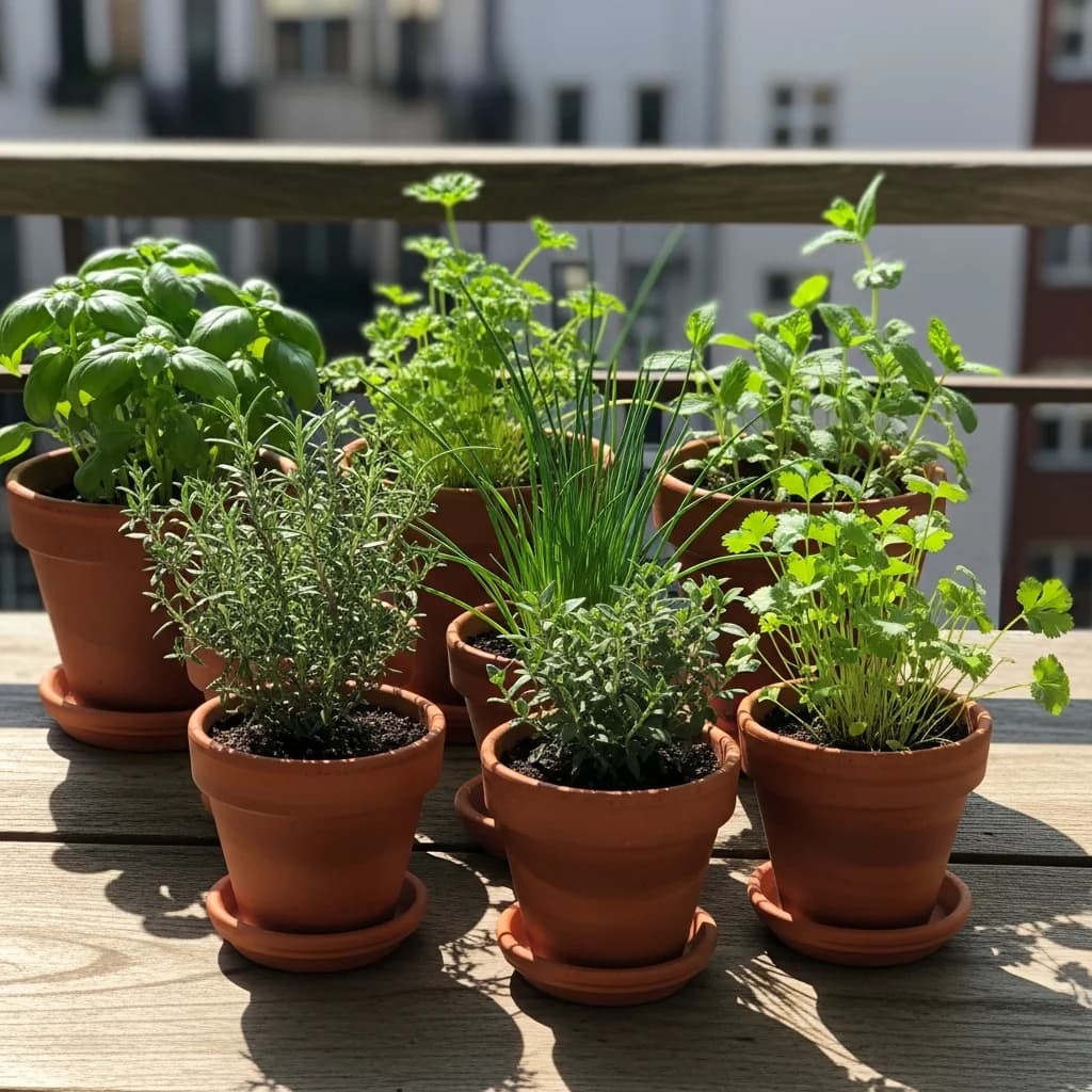 Basilic, persil, ciboulette, thym, romarin, menthe, coriandre