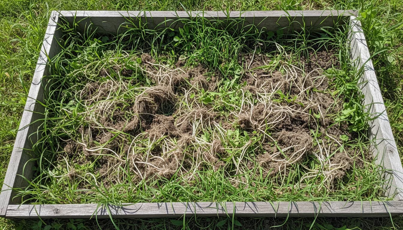 Chiendent dans le potager : pourquoi la bâche échoue et le carton réussit