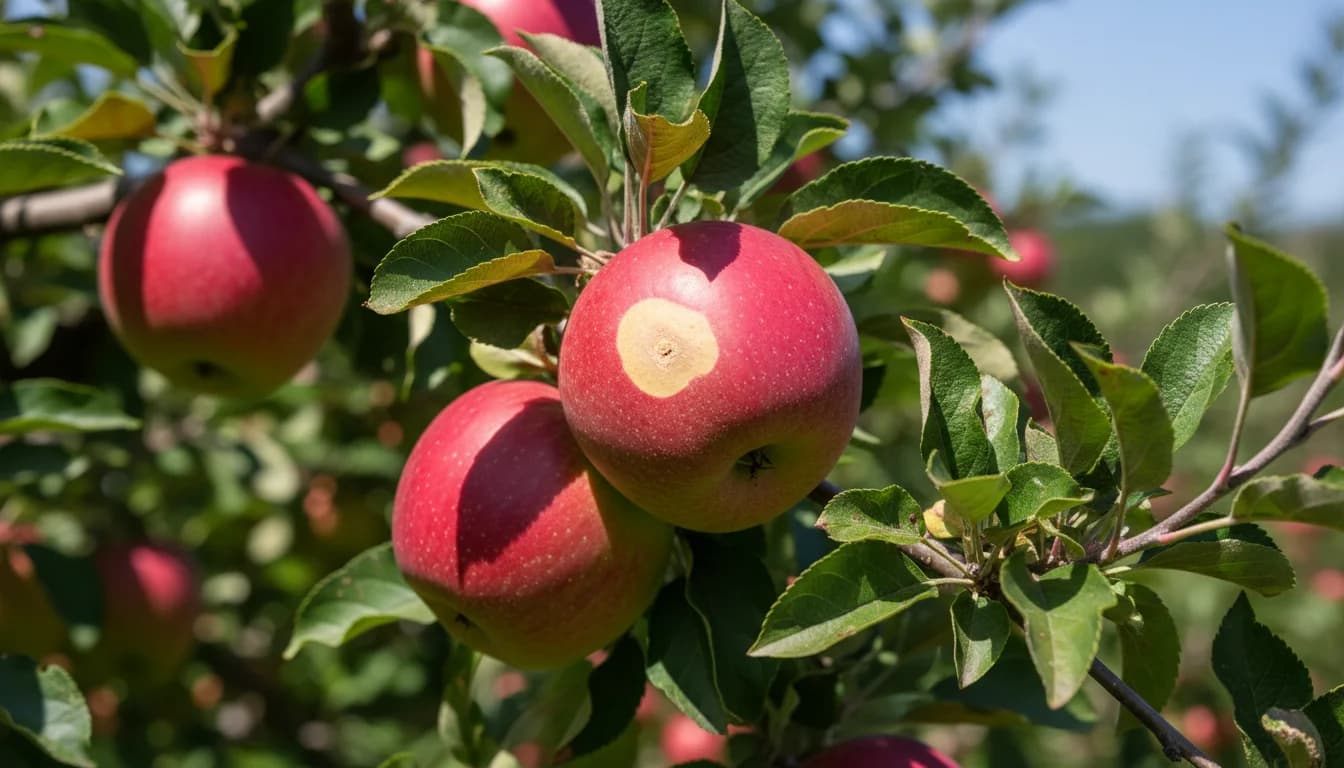 Des pommes qui prennent un coup de soleil sur l'arbre : Le reconnaître et l'éviter