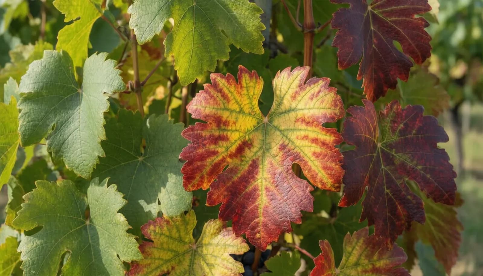 Feuilles de vigne qui jaunissent ou rougissent : trouver la cause