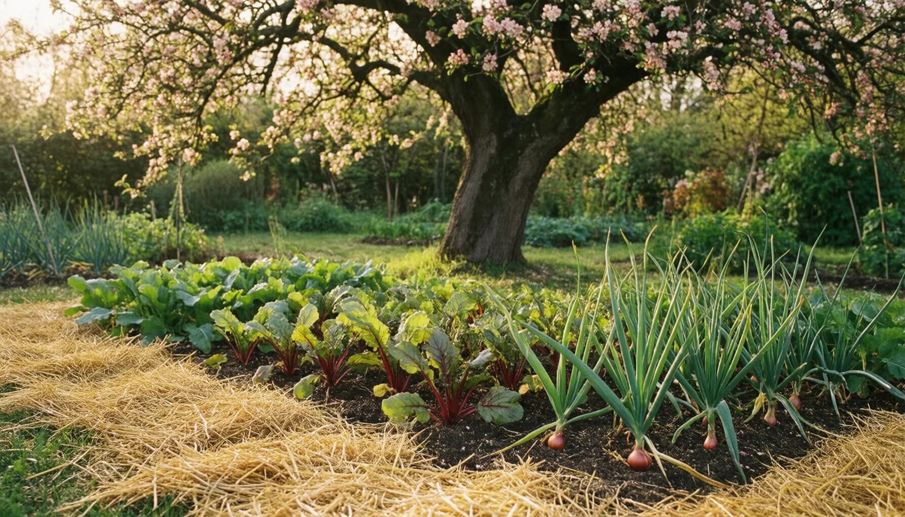 Légumes sous les arbres fruitiers : la méthode lasagne qui fait du bien à tout le monde