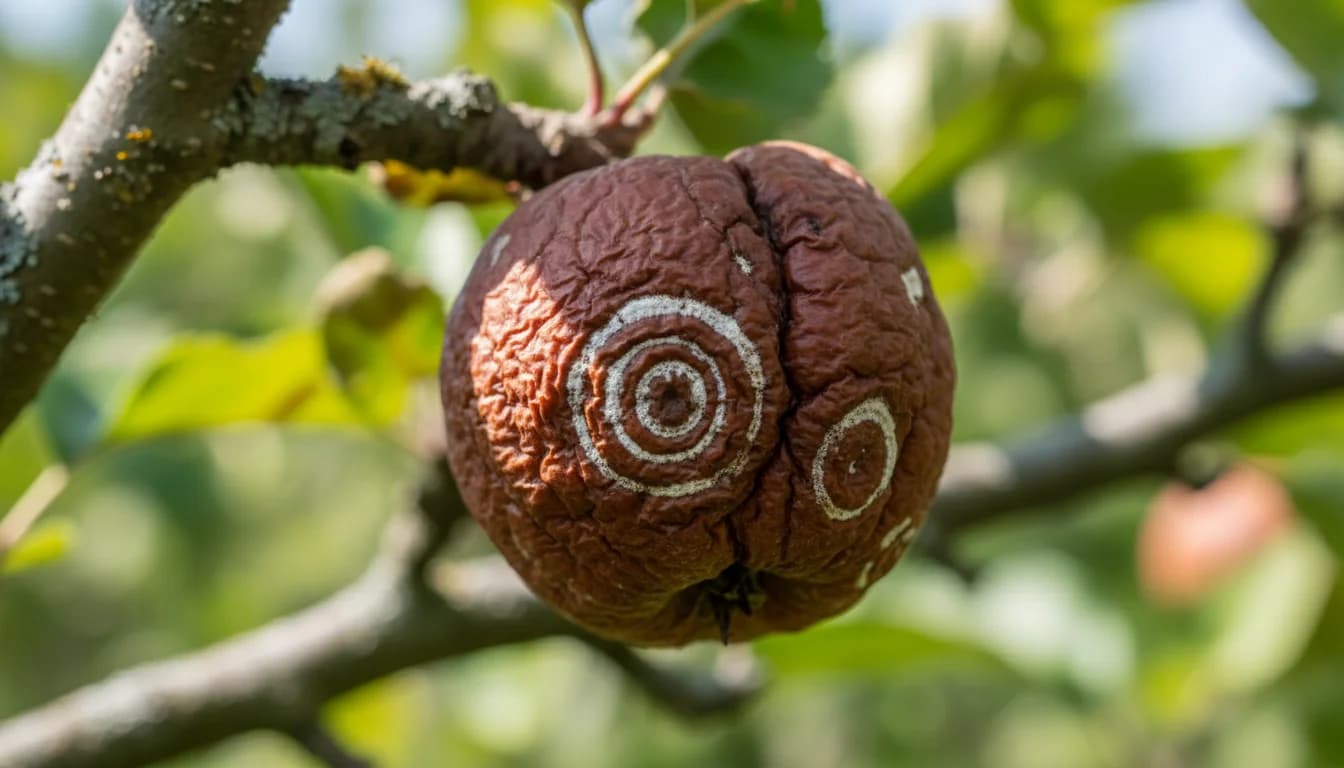 Une pomme qui pourrit directement sur l'arbre : Reconnaître et stopper la moniliose avant qu'elle ne se propage