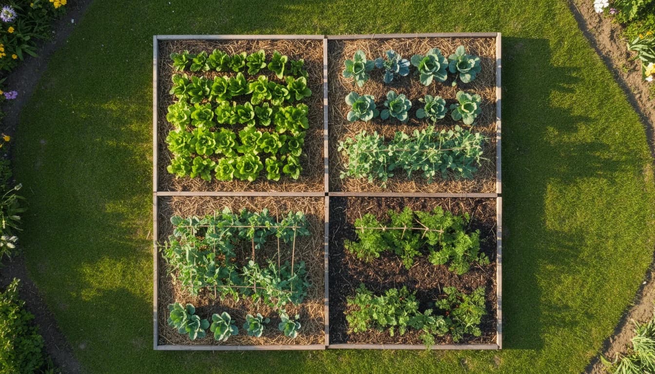 Organiser son potager en 4 zones : le système ratatouille, gros volume, racines et courges