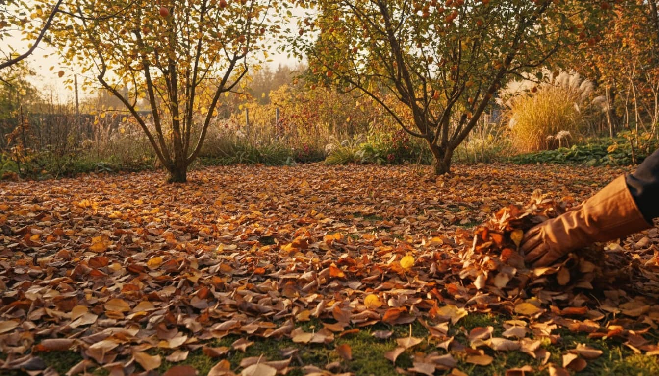 Paillage aux feuilles : le substitut gratuit au compost pour tes framboisiers, rhubarbes et arbustes