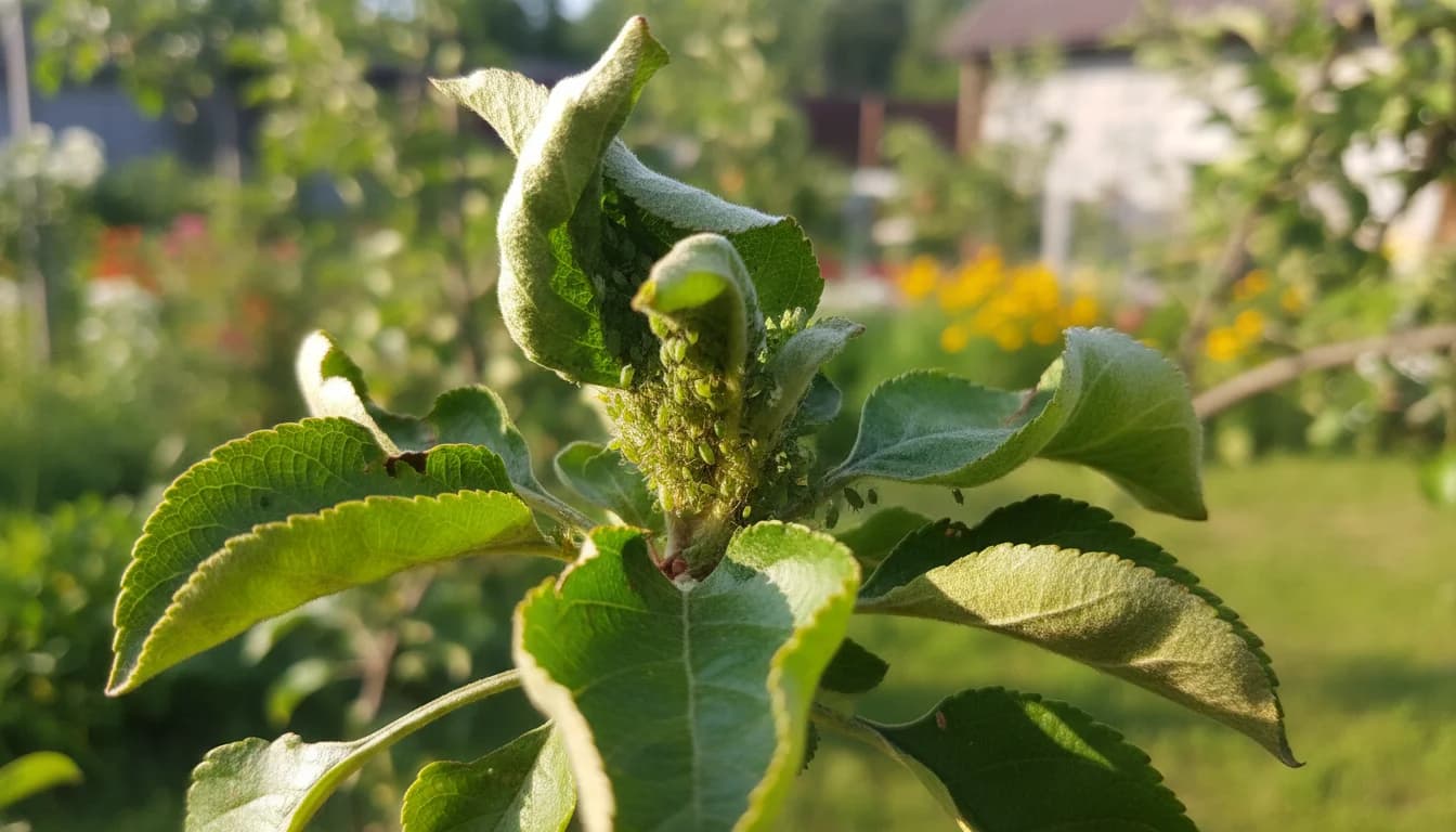 Les feuilles du bout des branches se recroquevillent : Les pucerons sont encore là