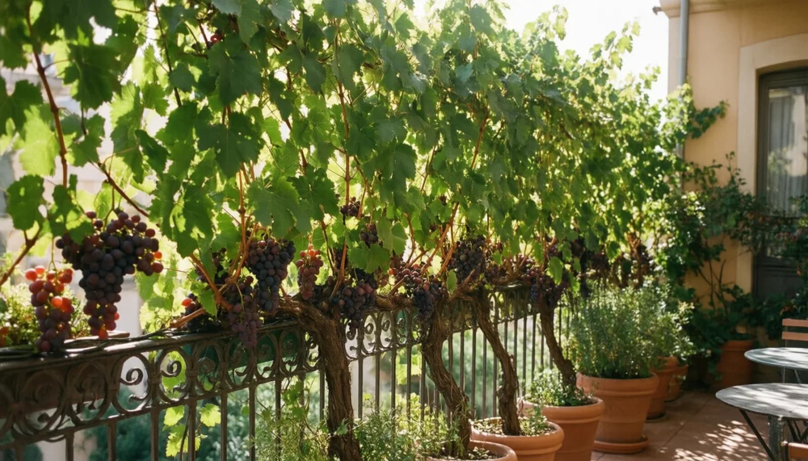 Une vigne en pot sur le balcon : ce que tu peux raisonnablement en attendre