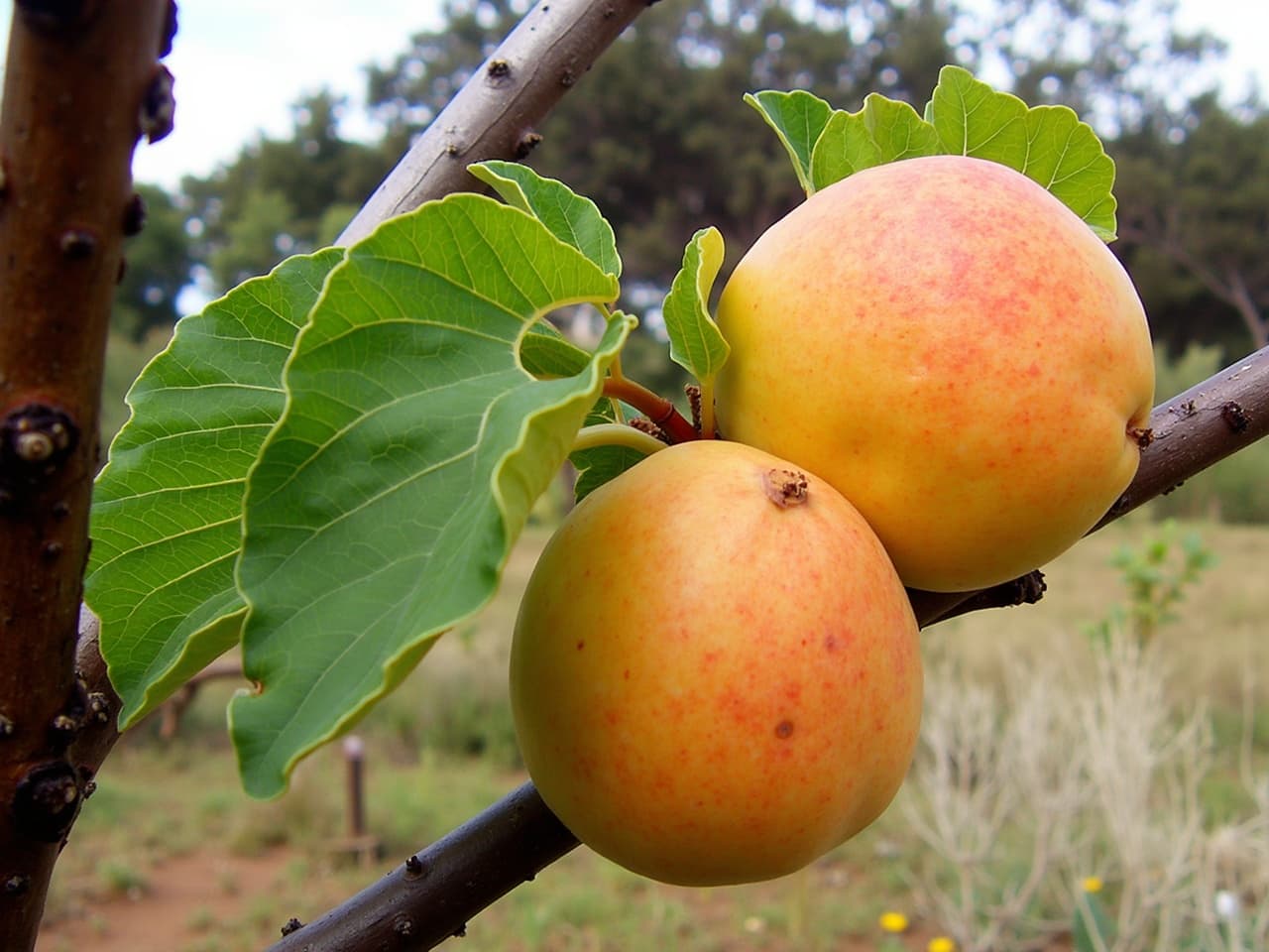 Abricotier - illustration botanique