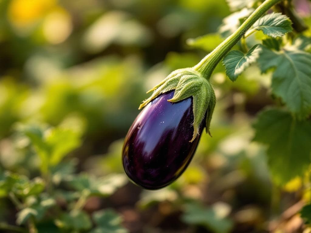 Aubergine - illustration botanique