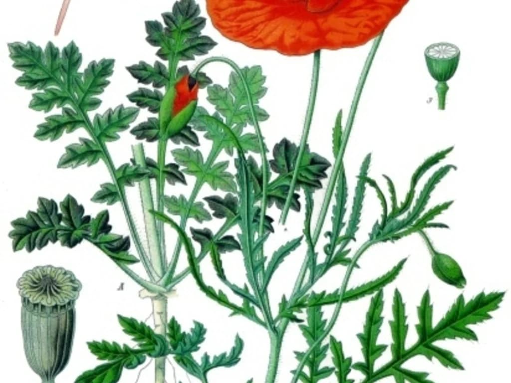 Coquelicot - illustration botanique