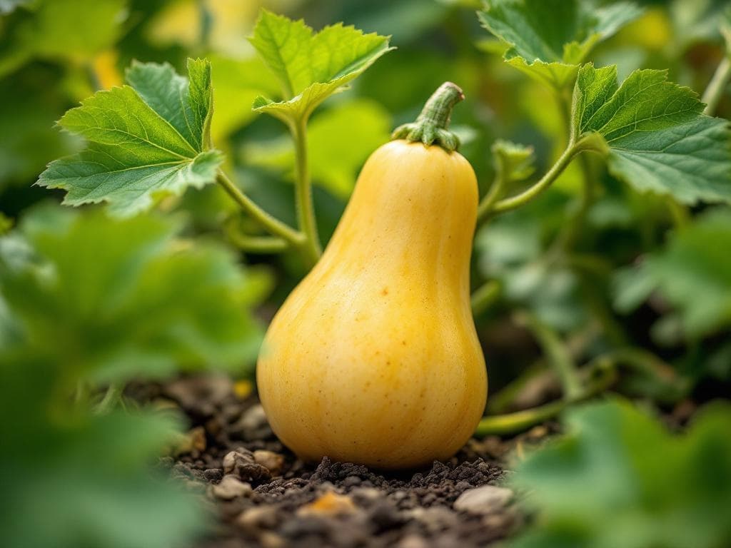 Courge butternut - illustration botanique