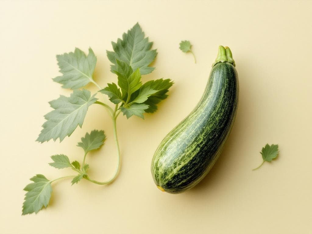 Courgette - illustration botanique