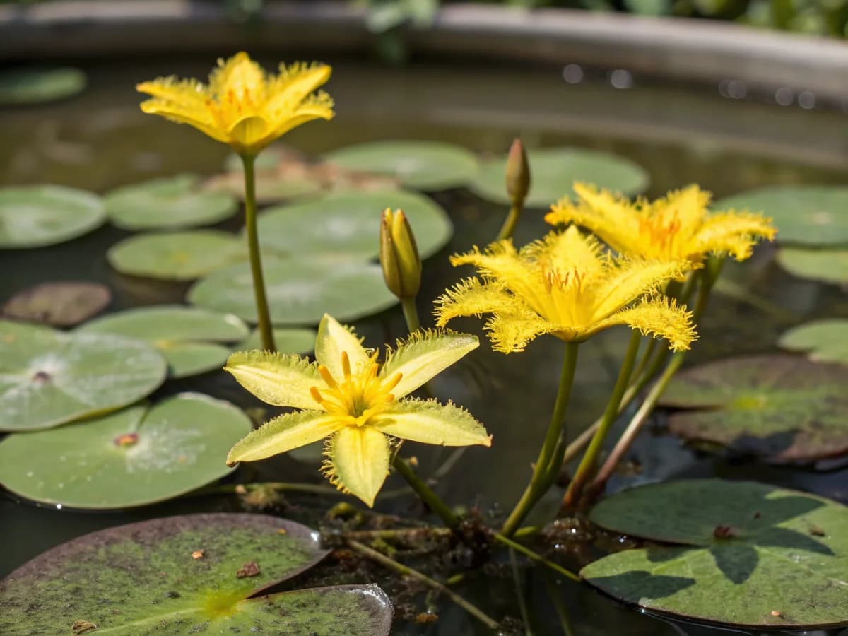 Faux nénuphar - illustration botanique