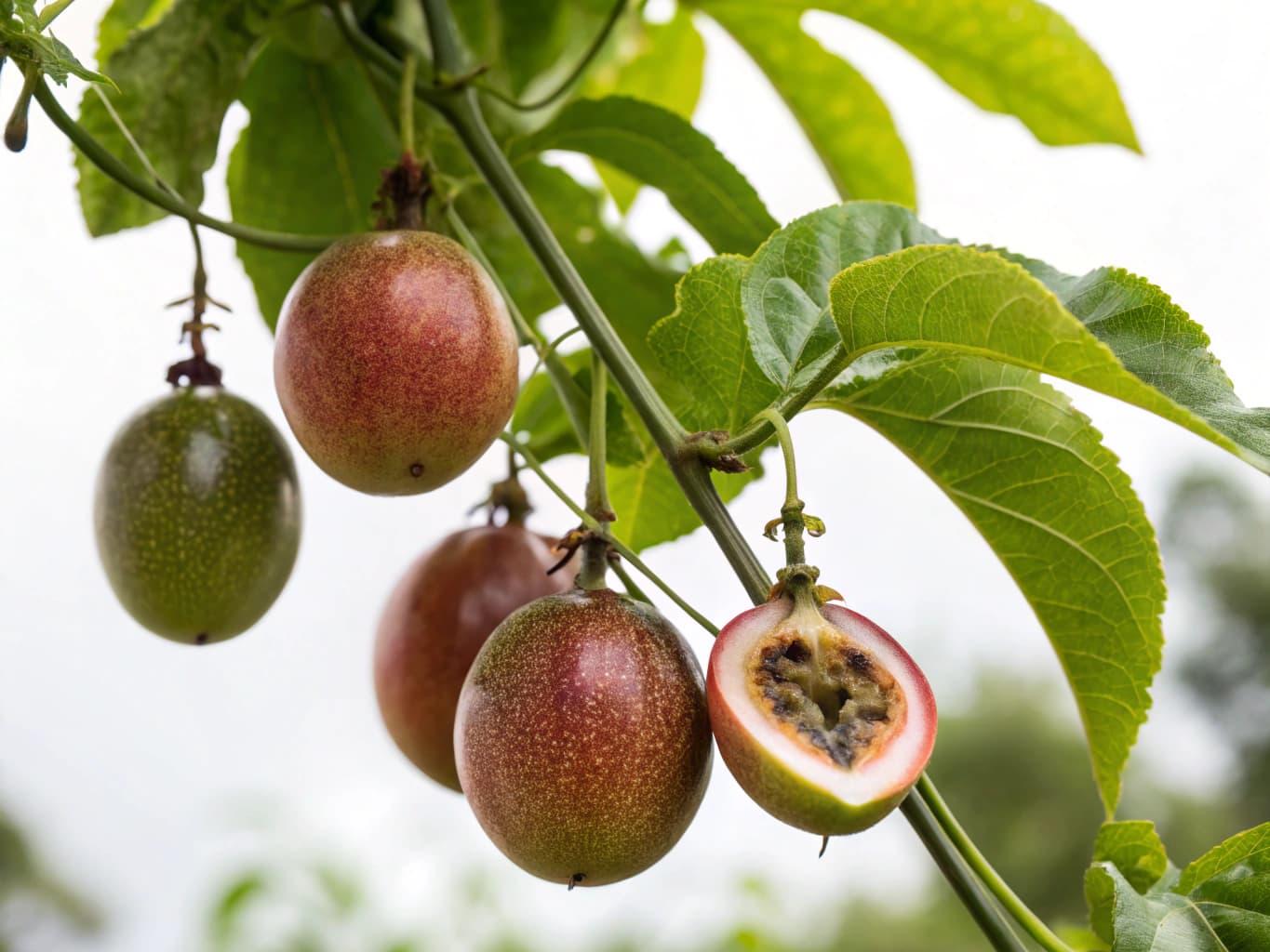 Fruit de la passion - illustration botanique