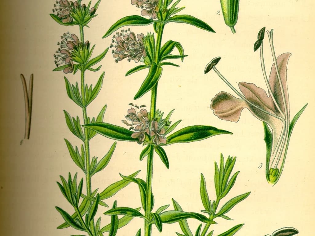 Hysope - illustration botanique