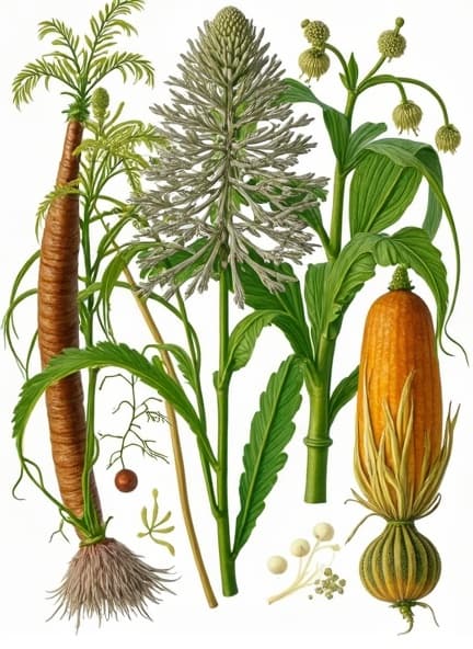 Maïs doux - illustration botanique