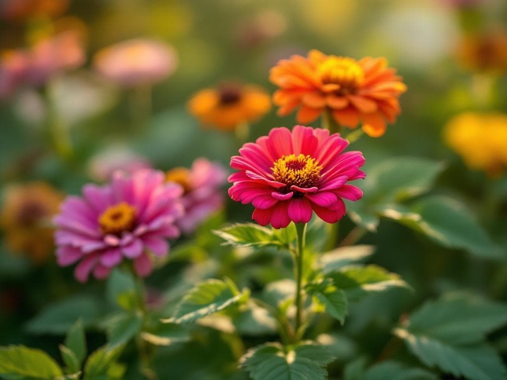 Zinnia - illustration botanique